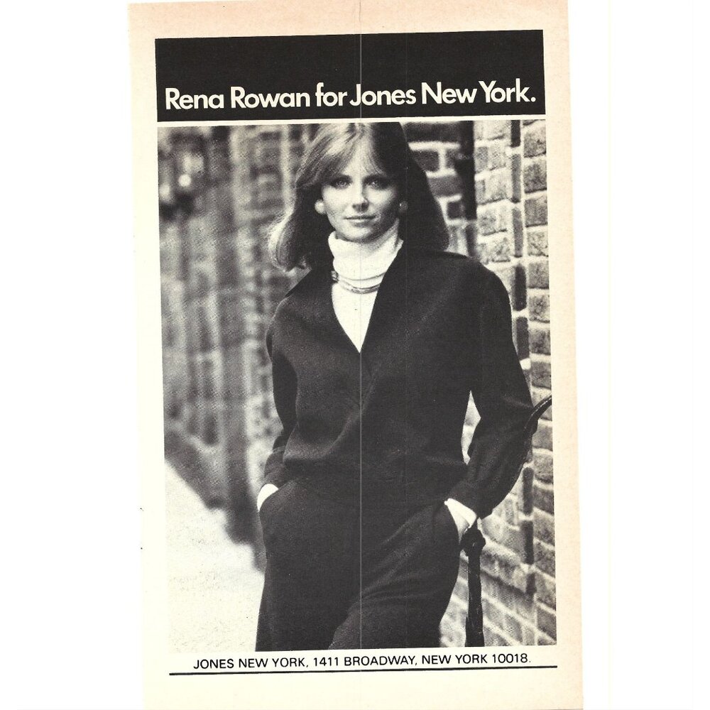 Rena Rowan Jones New York Broadway NYC Women Fashion 1970s Vintage Print Ad 9 in